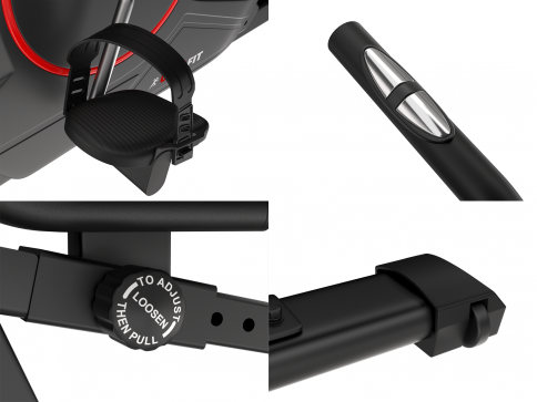 Горизонтальный велотренажер UNIXFIT BR-390Е (коврик 190 см в комплекте) - 16